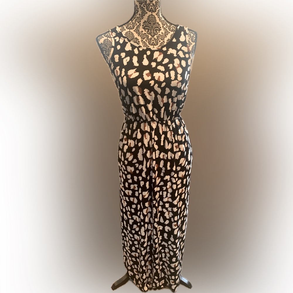 Lildy slinky, sleeveless, Maxi-dress, side pockets